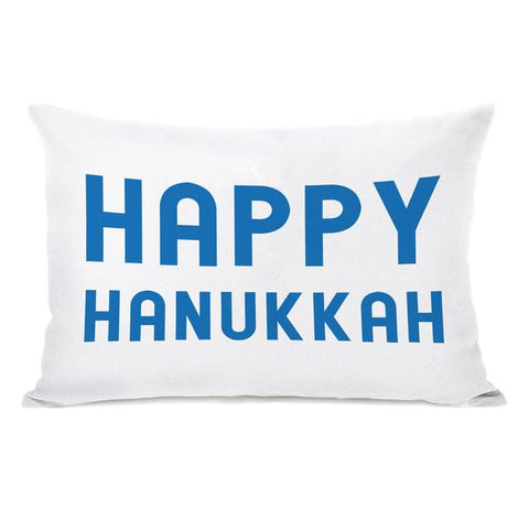 Bold Hppy Hanukkah Throw Pillow by OBC