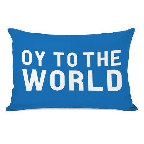 Bold Oy To The World Throw Pillow by OBC