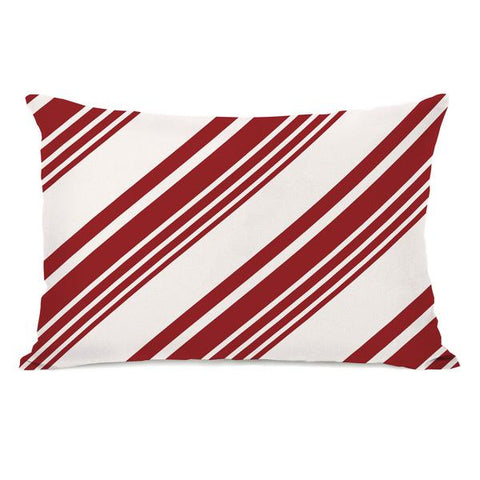 Candy Cane Pattern Throw Pillow by OBC