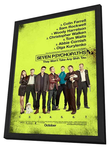Seven Psychopaths 11 x 17 Movie Poster - Style B - in Deluxe Wood Frame