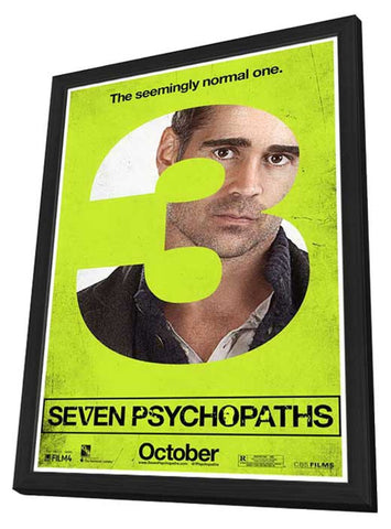 Seven Psychopaths 11 x 17 Movie Poster - Style C - in Deluxe Wood Frame