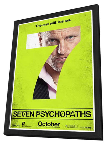Seven Psychopaths 11 x 17 Movie Poster - Style G - in Deluxe Aluminum Frame