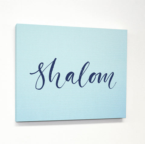 Shalom - Blue Canvas by OBC 11 X 14