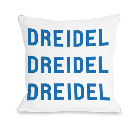 Bold Dreidel Throw Pillow by OBC