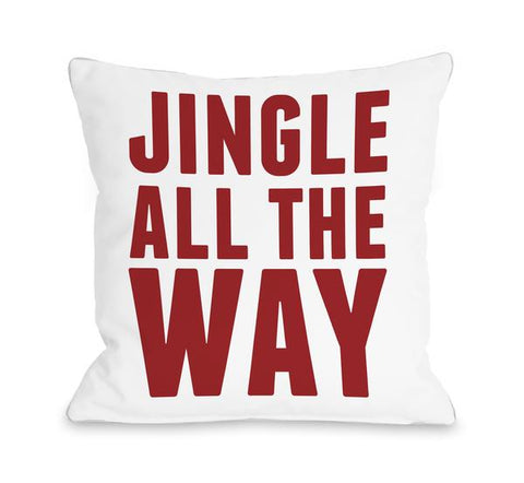 Bold Jingle All The Way Throw Pillow by OBC