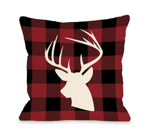 Comet Plaid Throw Pillow by OBC