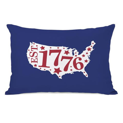 1776 Map Throw Pillow by