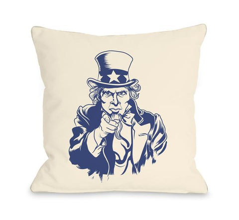 Uncle Sam Throw Pillow by