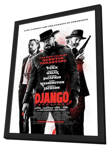 Django Unchained 11 x 17 Movie Poster - Style H - in Deluxe Aluminum Frame