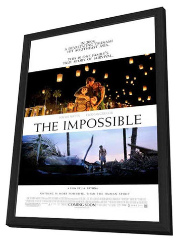 The Impossible 11 x 17 Movie Poster - Style B - in Deluxe Aluminum Frame
