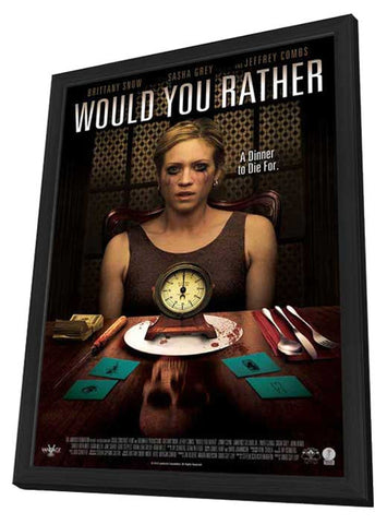 Would You Rather 11 x 17 Movie Poster - Style A - in Deluxe Aluminum Frame