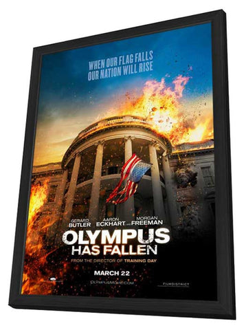 Olympus Has Fallen 11 x 17 Movie Poster - Style B - in Deluxe Aluminum Frame