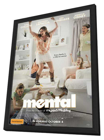 Mental 11 x 17 Movie Poster - Australian Style A - in Deluxe Aluminum Frame
