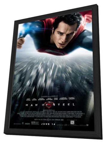Man of Steel 11 x 17 Movie Poster - Style C - in Deluxe Aluminum Frame