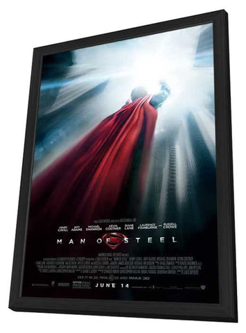 Man of Steel 11 x 17 Movie Poster - Style D - in Deluxe Aluminum Frame