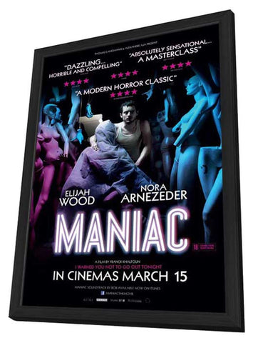Maniac 11 x 17 Movie Poster - UK Style A - in Deluxe Aluminum Frame