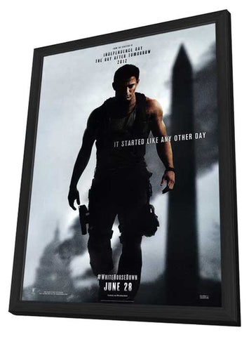 White House Down 11 x 17 Movie Poster - Style A - in Deluxe Aluminum Frame