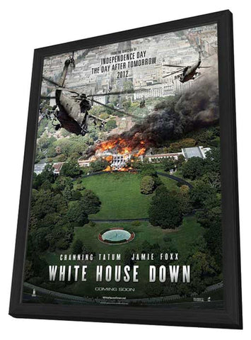 White House Down 11 x 17 Movie Poster - Style B - in Deluxe Aluminum Frame