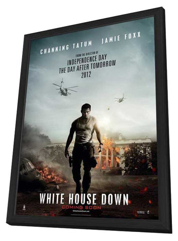 White House Down 11 x 17 Movie Poster - Style C - in Deluxe Aluminum Frame
