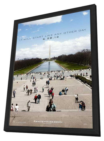 White House Down 11 x 17 Movie Poster - Style F - in Deluxe Aluminum Frame