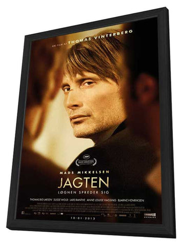 The Hunt 11 x 17 Movie Poster - Danish Style A - in Deluxe Aluminum Frame