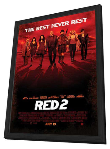 RED 2 11 x 17 Movie Poster - Style A - in Deluxe Aluminum Frame