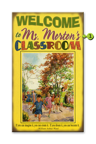 Welcome to the Classroom Wood 28x48