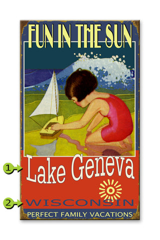 Fun in the Sun (Female) Metal 28x48