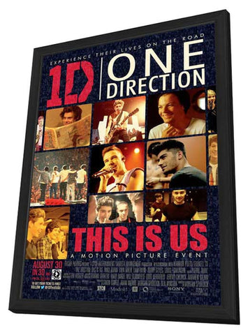 One Direction 11 x 17 Movie Poster - Style A - in Deluxe Aluminum Frame