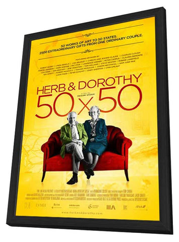 Herb & Dorothy 50x50 11 x 17 Movie Poster - Style A - in Deluxe Aluminum Frame