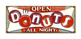 Donuts All Night Wood 14x36