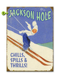 Downhill Skier (Girl) Wood 23x31
