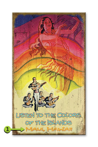 Listen to the colors of the Islands Metal 18x30