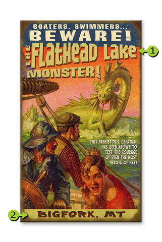 Lake Monster! Metal 23x39