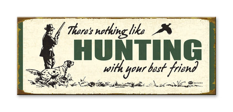 Hunting with your Best Friend Wood 14x36