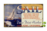 Sailing Port Sign (with Quote) Wood 14x24