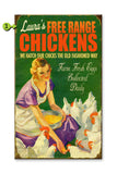 Free-Range Chickens Wood 23x39