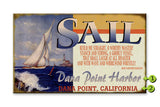 Sailing Port Sign (with Quote) Wood 28x48
