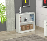 ArtFuzz 31.5 inch Lacrina-White Melamine and Engineered Wood Bookcase
