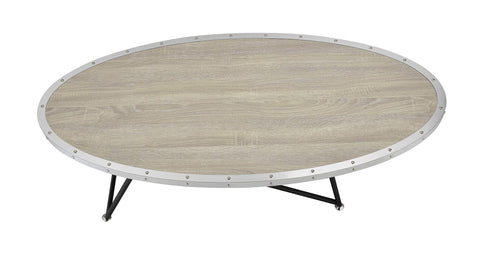ArtFuzz 46 inch X 23 inch X 15 inch Weathered Gray Oak Particle Board Coffee Table