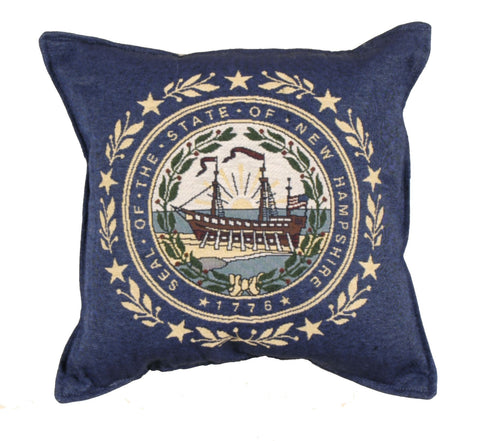 Simply Flag of New Hampshire Tapestry Pillow