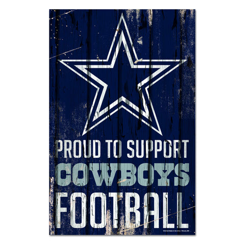 WinCraft NFL Dallas Cowboys Sports Fan Home Decor, Team Color, 11x17