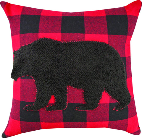 MWW Buffalo Check Bear 18 Pillow Each