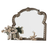 2 inch X 48 inch X 41 inch Antique Champagne Wood Poly Resin Mirror