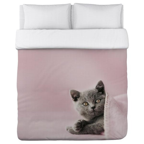 Meow Blanket Cat Lightweight Duvet by Rachael Hale