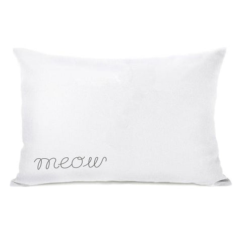 Meow Type Throw Pillow by Rachael Hale