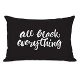 All Black Everything Throw Pillow by OBC