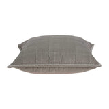 ArtFuzz 20 inch X 7 inch X 20 inch Transitional Gray Solid Quilted Pillow Cover with Poly Insert