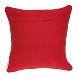 ArtFuzz 20 inch X 7 inch X 20 inch Transitional Red and White Accent Pillow Cover with Down Insert