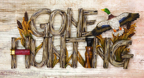MWW Gone Hunting Wall Plaque Each